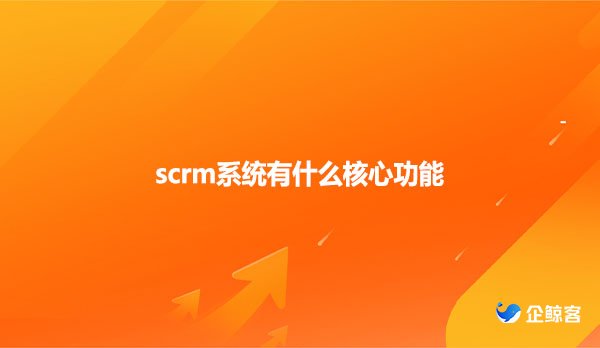 scrm系统有什么核心功能