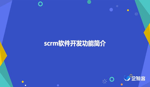 scrm软件开发功能简介