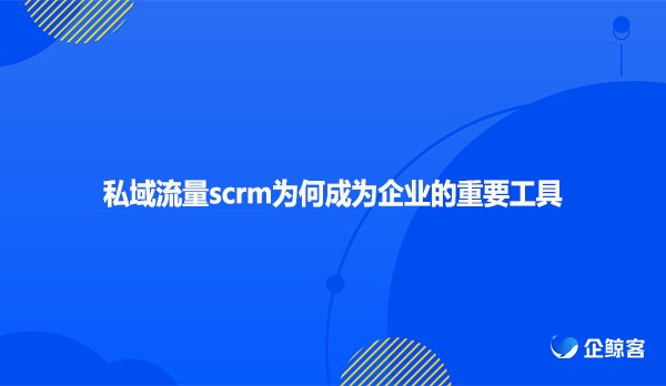 私域流量scrm为何成为企业的重要工具